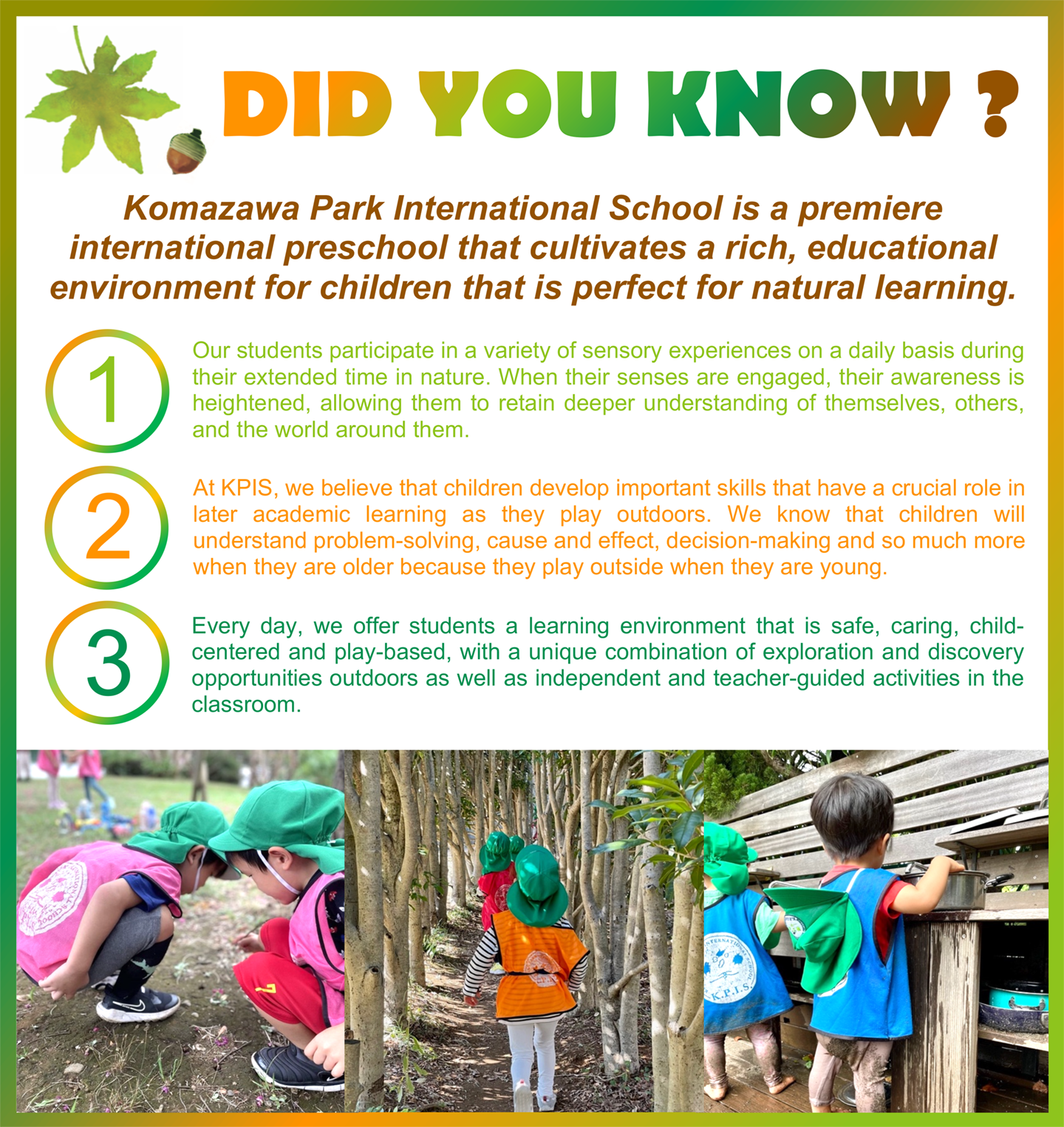 Komazawa park international school | Did You Know